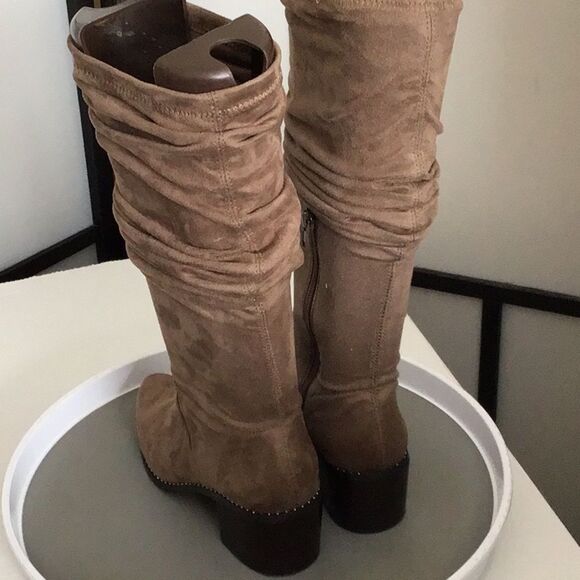 Steve Madden Wein Knee-High Tall Slouch Boot Women's Size 6.5 Western Boho Tan - Picture 8 of 14